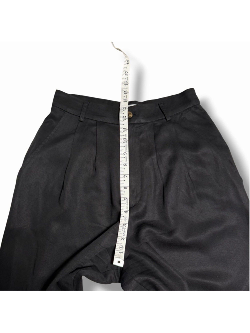 Reformation Mason Pant Black Pleated Wide Leg High Rise Trousers Size 2 EUC - Picture 5 of 10